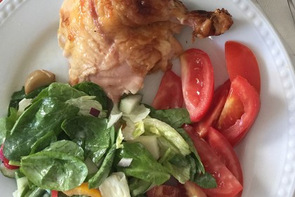 Rotisserie Chicken with Salad